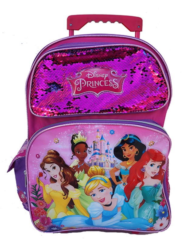 Disney Princess 16 Inch Large Rolling Backpack