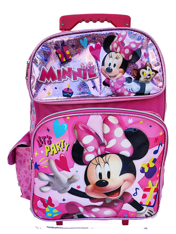 Disney Minnie Mouse 16 Inch Large Rolling Backpack