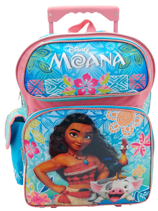 Disney Moana 16 Inch Large Rolling Backpack