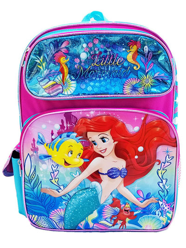 Disney Little Mermaid 16 Inch Large Backpack