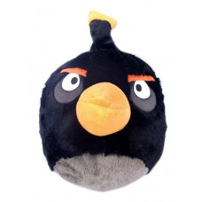 Black Angry Bird Plush Backpack 12 inch