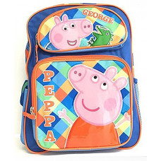 Peppa Pig Checker 16 Inch Large  Backpack