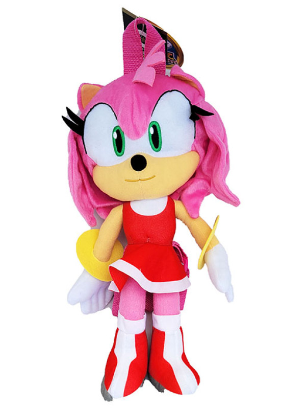 Amy Rose Sonic Plush Backpack 16 Inch ( Pink )
